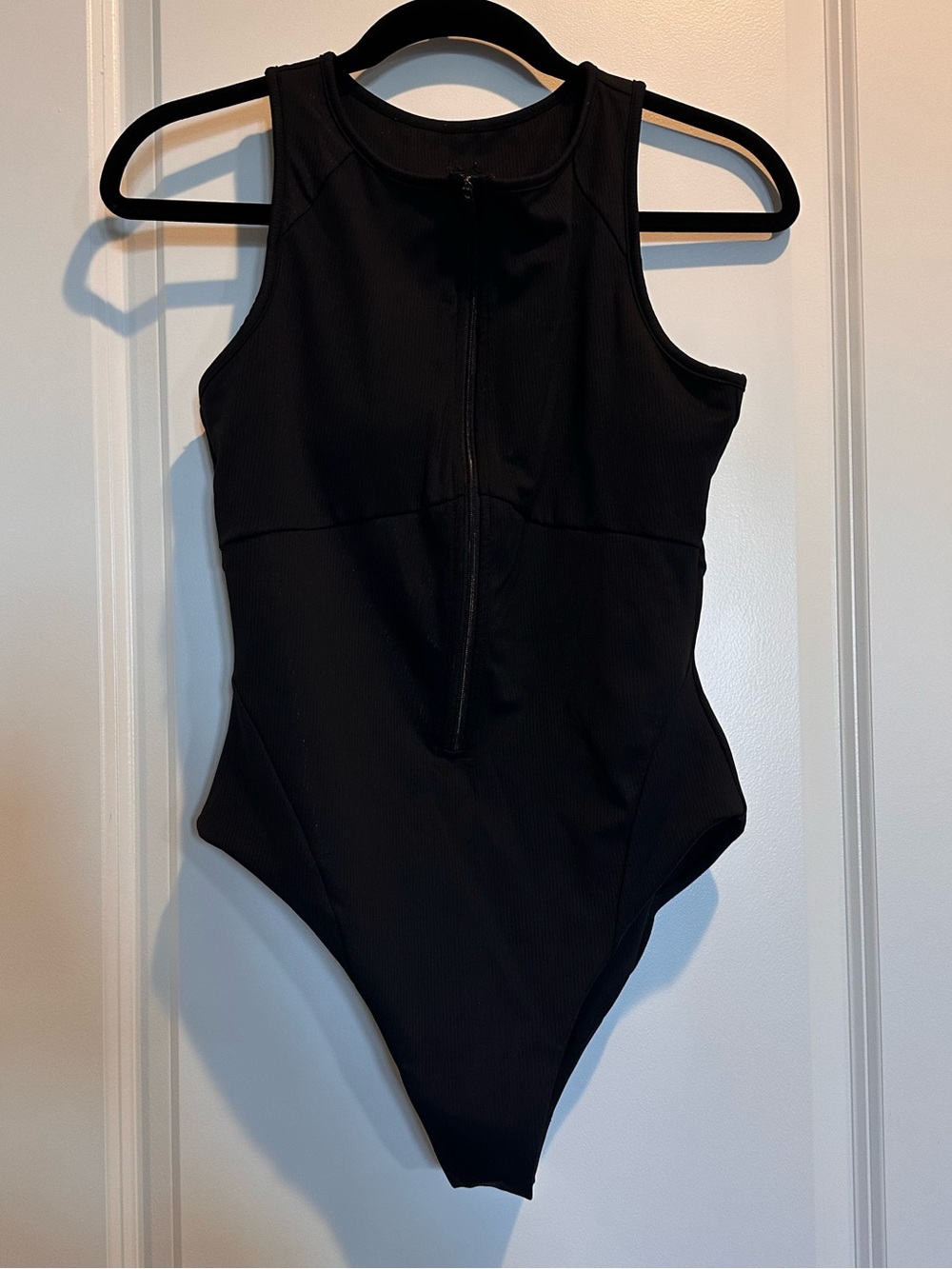 BuffBunny Black One-Piece with Front Zip